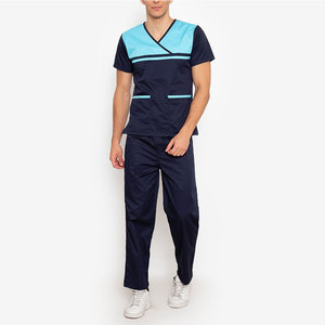 Professional Men Medical Scrub Uniform Set Hospital Doctor Nurse Workwear Custom Healthcare Clothing - Product Image 1