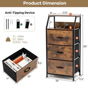 Commode autoportante moderne en chêne et teck avec étagères en bois pour le rangement d'appartement - Product Image 4