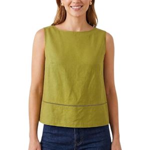 Camisetas sin mangas de lino para mujer, estilo casual, cuello barco, sin mangas, para verano y otoño, estilo bohemio, corte holgado, túnica, atuendo de viaje 2026 - Product Image 1