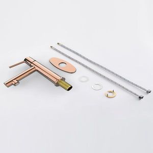 Rubinetto Monocomando Oro Rosa per Lavabo, 1-3 Fori, con Funzione Fontana, Doppia Funzione, Montaggio su Piano per Lavanderia e Mobile Bagno - Product Image 5