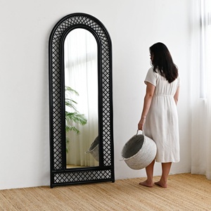 Rattan <b>full</b> <b>length</b> <b>mirrors</b> wholesale price free <b>standing</b> & wall body <b>mirror</b> in handcrafted frame - Product Image 4
