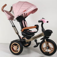 Tricycle intelligent 3 en 1 pour enfants, homologué CE, de qualité supérieure, avec roues pneumatiques, poussette-vélo pour bébé