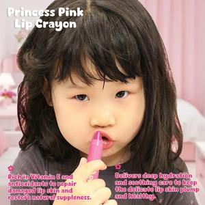 Crayon à lèvres rose princesse pour enfants, baume nourrissant et hydratant pour les lèvres, fabriqué en Corée, glycérine organique, fraise - Product Image 4