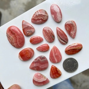 Rhodochrosite naturelle de qualité supérieure, 100% naturelle, cabochon, pierre précieuse non montée pour la création de bijoux - Product Image 4