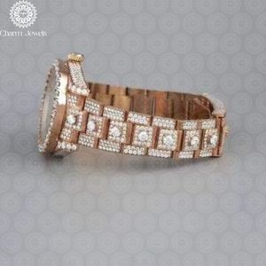 Reloj Mecánico de Lujo para Hombre Charm_Jewels, de Acero Inoxidable, Esfera Cuadrada, Analógico, con Botón de Presión, Cierre Oculto, 40 mm, Correa de 20 mm, 10 Bar - Product Image 4
