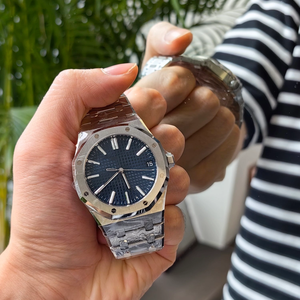 Montre mécanique de luxe sportive Factory Blue avec fonction calendrier, étanche 30m, chronographe lumineux personnalisé, aiguilles de haute qualité - Product Image 4