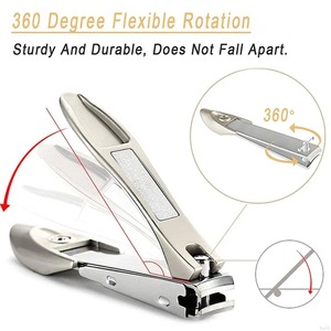 ที่ตัดเล็บมือเล็บเท้าสแตนเลสสตีลขนาดใหญ่ แข็งแรง ทนทาน ป้องกันการกระเด็น ดีไซน์ไบโอนิคส์ สำหรับมืออาชีพ - Product Image 6