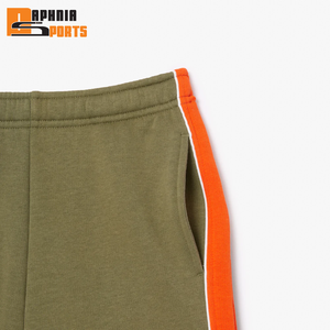 Shorts de sport décontractés pour hommes en toile 100 % coton, taille élastique, séchage rapide, respirants, motif uni, streetwear, entraînement - Product Image 3