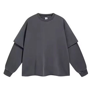 T-shirt double couche pour homme, poids lourd |   Tissu doux au toucher confortable |   Fabricant moderne de vêtements sur mesure en gros - Product Image 4