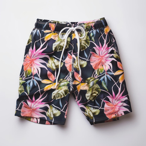 Factory Direct <b>Men's</b> Spandex Polyester Cotton Casual Shorts Elastic Waist shorts&Swim trunks - Product Image 2