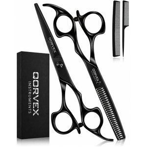 Kit professionnel de ciseaux de coiffure : ciseaux de coupe et ciseaux à effiler - Product Image 1