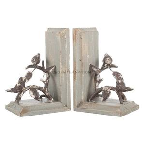 Par de Sujetalibros de Latón con Forma de Hoja de Ginkgo, Decorativos para Dormitorio, con Base Plateada, Modernos y Elegantes, para Oficina y Estudio - Product Image 5