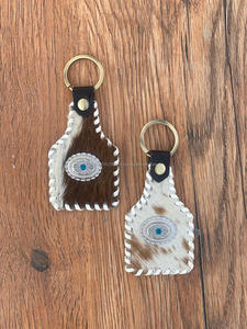 Nouvel arrivage de porte-clés stylisés en cuir cousus porte-clés Offre Spéciale en cuir véritable porte-clés de luxe en cuir de forme unique - Product Image 4