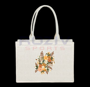 Sac fourre-tout en toile 100 % coton robuste avec film de transfert thermique pour les courses, l'épicerie, l'extérieur et le supermarché - Taille et couleur personnalisables - Product Image 5