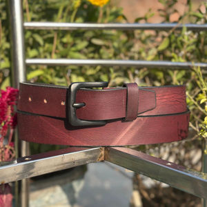 High Quality Handmade Iron Buckle <b>Belt</b> for <b>Men</b> Formal Office Wear with Premium Craftsmanship 3.5cm Width - Product Image 1