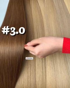 Vente en gros d'extensions de cheveux humains vierges 100% droits et soyeux non transformés NASA couleur marron brut double extrémités dessinées style vague naturelle - Product Image 6