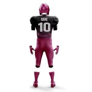 Uniforme de football américain personnalisé avec logo, léger, 100% polyester, col en V, manches courtes, grande taille, été - Product Image 4