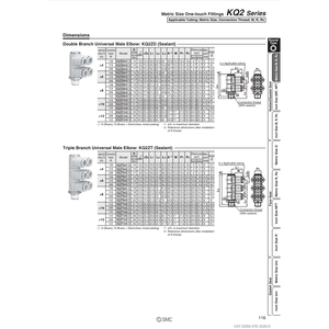 Raccord instantané SMC Pneumatics KQ2ZT08-03NS pièces pneumatiques - Product Image 3