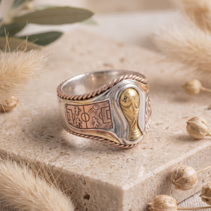 Anillo de Campeonato de Fútbol Personalizado en Plata 925 Chapado en Oro de 3 Tonos, Joyería Deportiva Hip Hop al por Mayor - Product Image 4