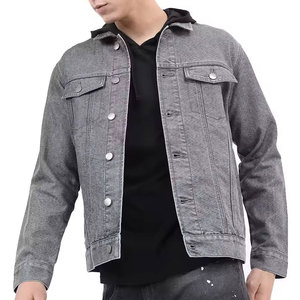 <b>Mens</b> Washed Jeans Winter <b>Jacket</b> Casual Street Style Outerwear <b>Warm</b> Comfortable for Travel and Daily Wear - Product Image 1