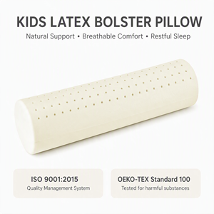 VINABEDDING VINACLOUD 23 Natural Latex Long Body Pillow Breathable Cooling Column <b>Neck</b> <b>Support</b> Removable Cover Lightweight - Product Image 4