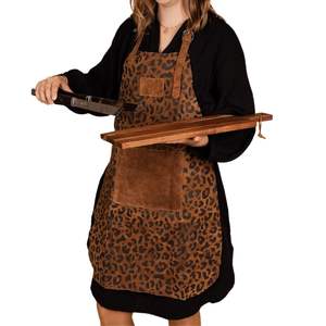 Delantal de Cocina de Cuero con Estampado de Leopardo, Delantal de Chef para Mujeres y Hombres, Ideal para Limpieza en Restaurantes - Product Image 3