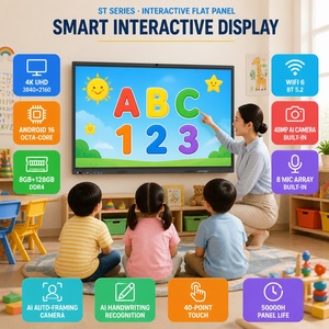 Tableau interactif intelligent de 65, 75 et 86 pouces, écran plat interactif, écran tactile 4K pour les réunions - Product Image 3