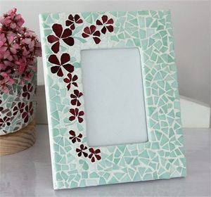 American Style Mosaic <b>Mirror</b> <b>Wall</b> Decor Square Glass Tile Pattern Indoor Home Ornament Handmade Art Piece Reflective Surface - Product Image 3