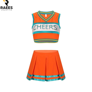 Uniforme de cheerleading sans manches de qualité supérieure 100% polyester pour filles, ensembles personnalisables, service OEM de haute qualité - Product Image 1
