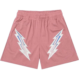 Shorts de sport pour hommes personnalisés OEM, en toile solide respirante, avec taille élastique, séchage rapide, style streetwear, en maille premium - Product Image 2
