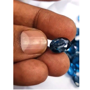 30 Piezas de Topacio Azul de Londres Natural de 9mm-15mm, Corte Oval/Octagonal/Pera/Cojín, 160 Quilates, Gemas Sueltas Iroc Sales - Product Image 2
