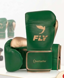 Guantes de Boxeo Personalizados de Alta Calidad, Color Verde, con Velcro, Transpirables, para Adultos, en Varios Tamaños - Product Image 1
