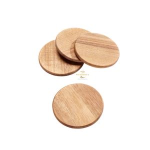Ensemble de sous-verres en bois écologiques avec finition naturelle pour une protection durable de la table - Product Image 6