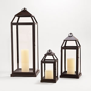 Best Selling Stainless Steel Metal And Glass <b>Set</b> of 2 Pcs <b>Lantern</b> With Black Antique Finished For Wedding Home & Garden Decor - Product Image 5