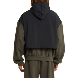 Sweat à capuche décontracté en polaire pour l'hiver, double couche, de haute qualité, 100% coton, séchage rapide, respirant pour homme |   Impression et broderie de logo personnalisé - Product Image 3