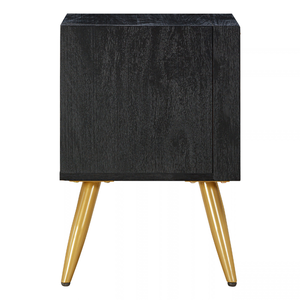 Table de chevet élégante en bois de la collection GALAXY, 2 tiroirs, meuble de rangement moderne pour chambre à coucher - Product Image 6