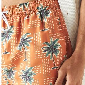 Shorts de bain pour homme personnalisés, de haute qualité, séchage rapide, taille élastique avec cordon de serrage, 100% polyester - Product Image 4