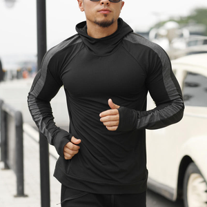 Sweat à capuche d'entraînement à compression pour homme, motif écossais, édition sportswear tactique, écologique, coupe-vent, respirant, séchage rapide - Product Image 3