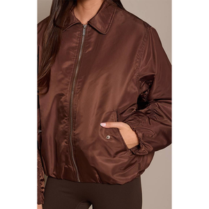 Chaqueta Cortavientos de Nailon OEM/ODM con Bolsillos Laterales, Informal, para Primavera/Verano, Tallas Grandes, Protección Solar, Ligera, Estilo Bomber para Mujer - Product Image 2