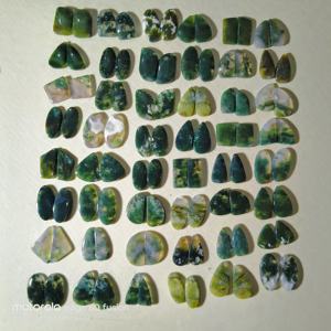 ต่างหูมอสอาเกตคู่ พลอยธรรมชาติสีเขียว มีคราบเกรด AA+ รับรองโดยบุคคลที่สาม เหมาะสำหรับทำเครื่องประดับสุดหรู ช่วยในการบำบัดรักษา - Product Image 6