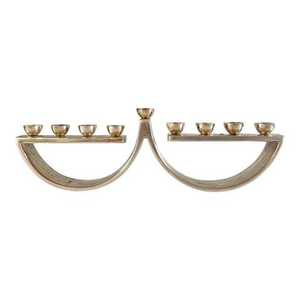 Menorah de Aluminio con Líneas Plateadas Brillantes para Decoración Moderna de Hanukkah, Navidad y Pascua, Adorno Ecológico para el Hogar - Product Image 2