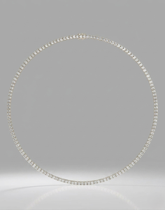 Collier tennis en or blanc 14 carats plaqué or, diamant de laboratoire VVS1 0,08 ct, bijoux élégants pour femmes, cadeau - Product Image 4