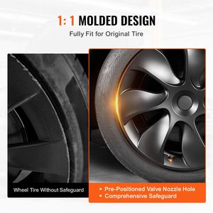 Copricerchi in ABS PC per Model Y 2021-2023, Protezione a Incastro da 19 Pollici con Nastro Adesivo e Protezione Foro Ugello - Product Image 3