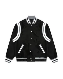 Custom Size Logo Varsity Jacket With Chenille Patches Embroidery Flight Baseball Letterman Bomber Jackets