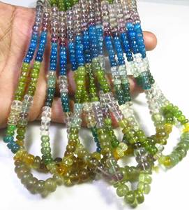 Cuentas de Apatita Multicolor de Gems Valley, Cuentas Redondas Lisas de 16 Pulgadas, Cuentas Naturales MG para Joyería DIY de 4.5-8mm, Cuentas Pulimentadas Hechas a Mano - Product Image 3