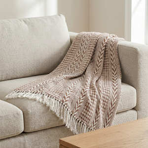 Jeté de lit bohème décoratif jaune moutarde en coton à chevrons, couverture de canapé artisanale de qualité supérieure – Fournisseur - Product Image 2