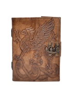 Carnet de notes fait main en cuir de dragon, couverture rigide couleur charbon, gravures en relief, reliure thermique, pour bureau, cadeau