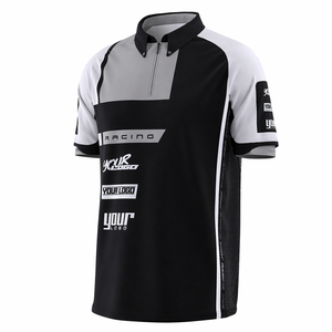 Chemises polo de course pour hommes, design personnalisé de haute qualité, 100 % polyester, impression par sublimation intégrale, respirantes, OEM - Product Image 3