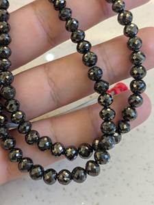 Perles Rondelles en Diamant Noir Naturel Facettées AAA 6mm, Fil de 16 Pouces, Perles Libres Certifiées par un Certificat Tierce Partie, Modèle 1011, Vente en Gros - Product Image 2