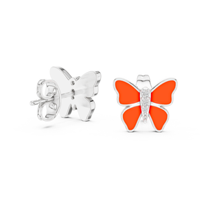 Juego de pendientes de diamantes cultivados en laboratorio HARMONY WINGS, engastados en oro blanco de 18 quilates, para mujer, para compromiso, boda, fiesta, regalo de San Valentín, uso diario - Product Image 4